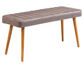 Prieškambario suoliukas Kalune Design Stormi 0701, pilka/pušies, 100 cm x 39 cm x 48 cm