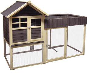 Vištidė Flamingo Pixy 310006, paukščiams, medžio/pilka/ruda