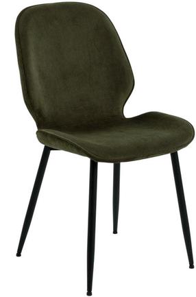 Valgomojo kėdė Femke 93207 93207, alyvuogių žalia/juoda, 57.5 cm x 47.5 cm x 85 cm