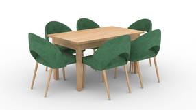 Valgomojo komplektas ADRK Rodos 82, žalias