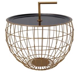 Žurnalinis staliukas Kayoom Art Deco 535, juodas, 49.5 cm x 49.5 cm x 37 cm