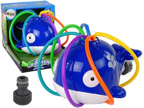 Žaislinis vandens fontanas Lean Toys Splash Whale Sprinkler, mėlyna