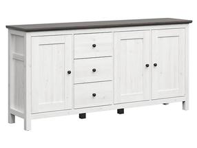 Spintelė Hesen S515-KOM3D3S/10/20-MSJ/SOL, balta/juoda, 199 cm x 44 cm x 96 cm