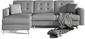 Kampinė sofa Asgard L Soft 29, pilka, 162 x 248 cm x 93 cm