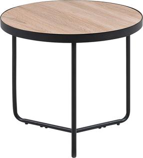 Kavos staliukas Beliani Melody, juodas/rusva, 50 cm x 50 cm x 45 cm