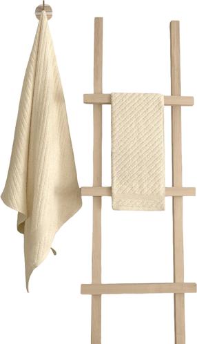 Vonios rankšluosčių rinkinys Foutastic Towel Set 1018A-033-2 459ELT1116, kreminė, 150 cm x 90 cm, 2 vnt.