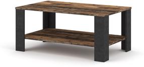 Kavos staliukas Tagus, rudas/juodas, 60 cm x 100 cm x 44 cm