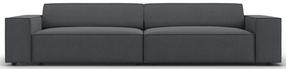 Sofa Micadoni Home Jodie Structured 4 Seats, tamsiai pilka, 244 x 102 cm x 70 cm