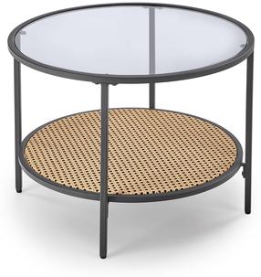 Kavos staliukas Dakota, rudas/juodas, 60 cm x 60 cm x 45 cm