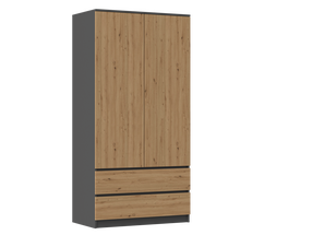 Spinta Malwa SS-90, antracito/ąžuolo, 90 cm x 50 cm x 180 cm