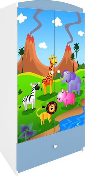 Spinta Kocot Kids Babydreams Safari, mėlyna, 90 cm x 52 cm x 175.5 cm