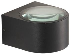 Sieninis lauko šviestuvas Italux Pesaro, 5W, LED, IP54, juodas, 11 cm x 5.5 cm