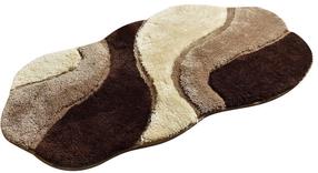 Vonios grindų kilimėlis Foutastic Curves 359CHL4198, ruda/šviesiai ruda, 120 cm x 70 cm (pažeista pakuotė)