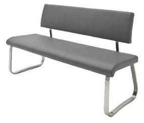 Suoliukas Arco, sidabro/pilkas, 59 cm x 175 cm x 86 cm