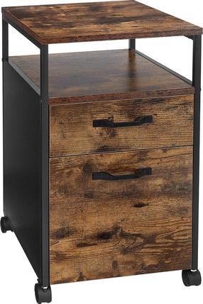 Stalčių blokas Vasagle, ruda/juoda, 45 cm x 41 cm x 66 cm