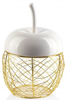 Krepšelis Mondex Apple HTC9496, aukso/balta, 16 x 17 x 24 cm