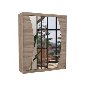 Spinta ADRK Dolores 180, ruda/rusva, 58 cm x 180 cm x 215 cm, su veidrodžiu