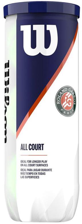 Teniso kamuoliukų rinkinys Wilson Roland Garros All Court WRT126400, geltonas, 3 vnt.