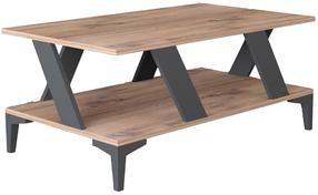 Kavos staliukas Kalune Design Tabla, antracito/pušies, 100 cm x 40 cm x 60 cm