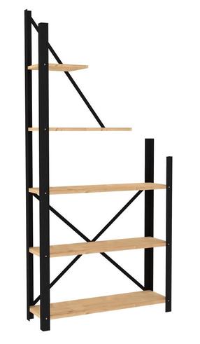 Pastatoma lentyna Kalune Design Eagle 835PUQ3668, ąžuolo/juoda, 24 cm x 80 cm x 169.5 cm