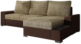 Kampinė sofa Negro Berlin 03, Soft 66, ruda/smėlio, dešininė, 160 x 245 cm x 90 cm