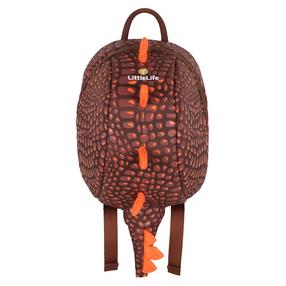 Vaikiška kuprinė LittleLife Kids Backpack Dinosaur, ruda/oranžinė, 32 cm x 25 cm x 17 cm