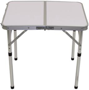 Stovyklavimo stalas FoxOutdoor Camping Table, baltas, 60 cm x 45 cm x 25 - 55 cm