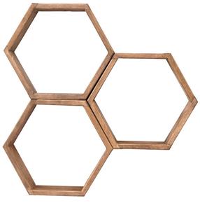 Sieninė lentyna Kalune Design Elfo 495SSE1136, riešuto, 58 cm x 9 cm x 38 cm