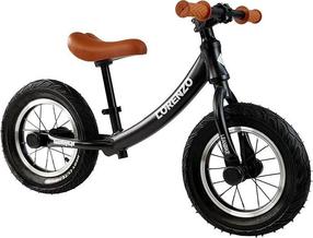 Balansinis dviratis, vaikų Lean Toys Lorenzo, juodas, 12"