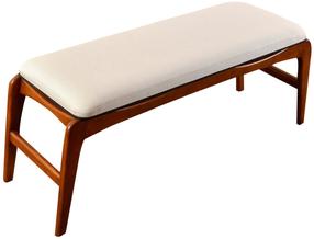 Prieškambario suoliukas Kalune Design Touch, kreminė/riešuto, 120 cm x 40 cm x 45 cm