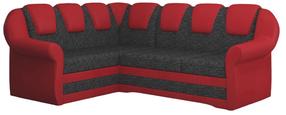 Kampinė sofa Lord II Berlin 02, Soft 10, raudona/pilka, kairinė, 190 x 243 cm x 105 cm