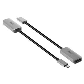 Adapteris Club 3D USB Type C To DisplayPort 1.4 USB Type-C male, Displayport 1.4 female, 0.22 m, pilka