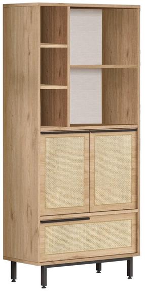 Vonios kambario spintelė Kalune Design ON9C-SU, ąžuolo/riešuto, 35.5 cm x 74.8 cm x 161.6 cm