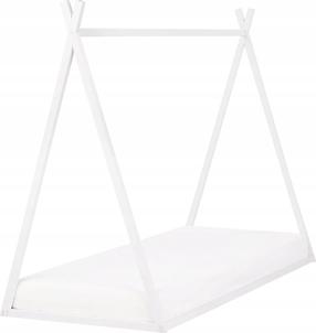 Vaikiška lova viengulė Beliani Saurat, balta, 90 x 200 cm, be patalynės dėžės, be čiužinio