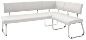 Minkštasuolis MC Akcent Arco, baltas/sidabro, 200 cm x 60 cm x 86 cm