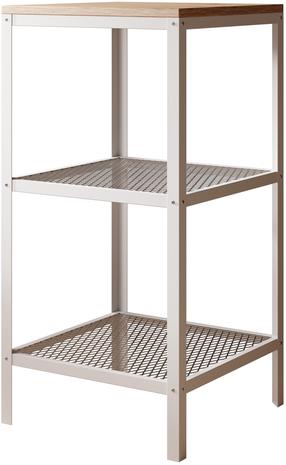 Knygų lentyna ADRK Rolin, balta/kalnų ąžuolas, 40 cm x 40 cm x 80 cm