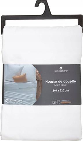 Antklodės užvalkalas Atmosphera, balta, 220 cm x 240 cm
