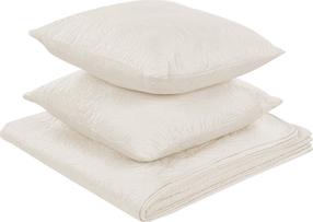 Lovatiesės komplektas Beliani Rudkhan, kreminė, 140 cm x 210 cm