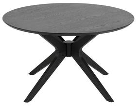 Kavos staliukas Home4you Duncan, juodas, 80 cm x 80 cm x 45 cm