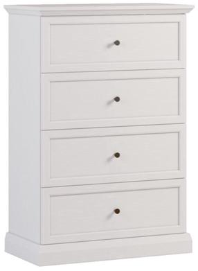 Komoda Gala Meble Lucca K4S, balta, 75.5 cm x 39.5 cm x 110 cm