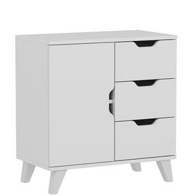 Komoda Kalune Design Valencia 3+1, balta, 40 cm x 72 cm x 76 cm