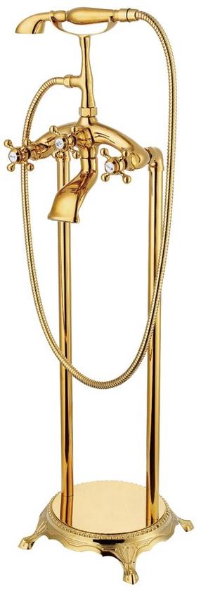 Grindinis vonios maišytuvas Mexen Retro Free-standing, aukso