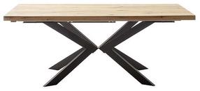 Valgomojo stalas išskleidžiamas MCakcent Barletta, rudas/juodas, 180 - 280 cm x 100 cm x 77 cm