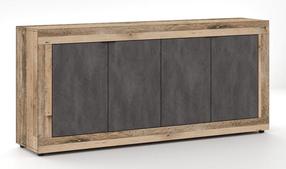 Komoda Lunea Matera, šviesiai ruda, 180 cm x 41.7 cm x 86 cm