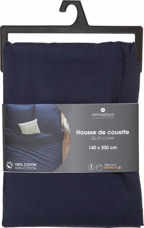 Antklodės užvalkalas Atmosphera, tamsiai mėlyna, 140 cm x 200 cm