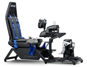 Žaidimų kėdė Next Level Racing Boeing Flight Simulator Commercial, 153 x 99 x 122 cm, mėlyna/juoda