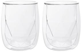 Dvigubo stiklo stiklinių rinkinys Homla Cembra Modern, skaidri, 0.28 l