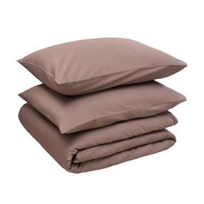 Patalynės užvalkalų komplektas Domoletti Solid BROWN, tamsiai ruda, 140 x 200 cm