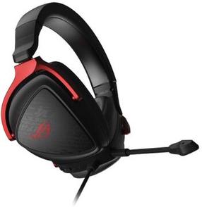 Laidinės žaidimų ausinės Asus Delta S Core, juodos/raudonos