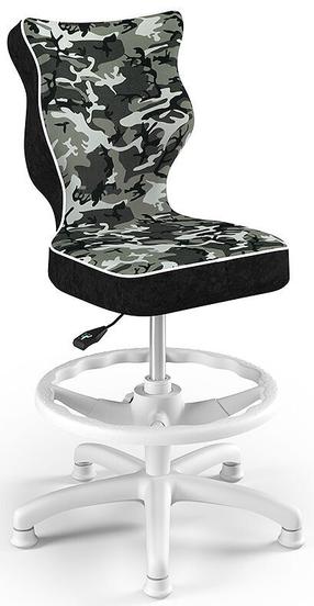 Vaikiška darbo kėdė Petit HC+F, 33.5 x 30 x 89.5 cm, balta/juoda/tamsiai žalia